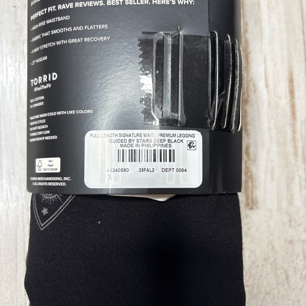 Torrid Full Length Signature Waist Premium Guided By Stars Black Leggings 3X - Picture 9 of 15
